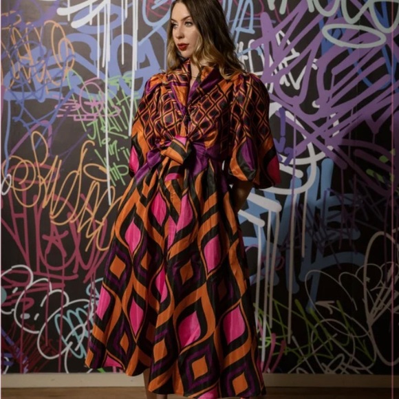 New Fully lined Samuel Dong dress Violet Mst color - Picture 1 of 1